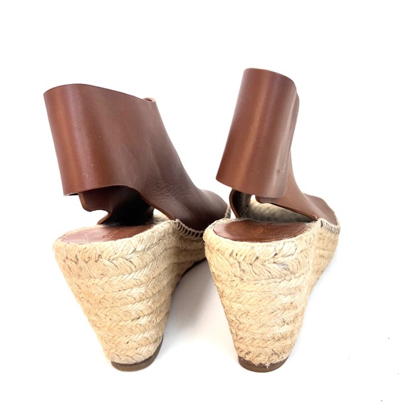 Celine Leather Espadrille Wedge Sandals - Picture 2 of 5